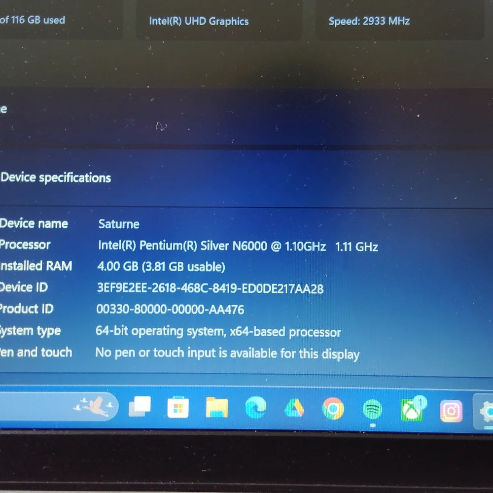 Lenovo Intel Pentium Silver N6000 Laptop